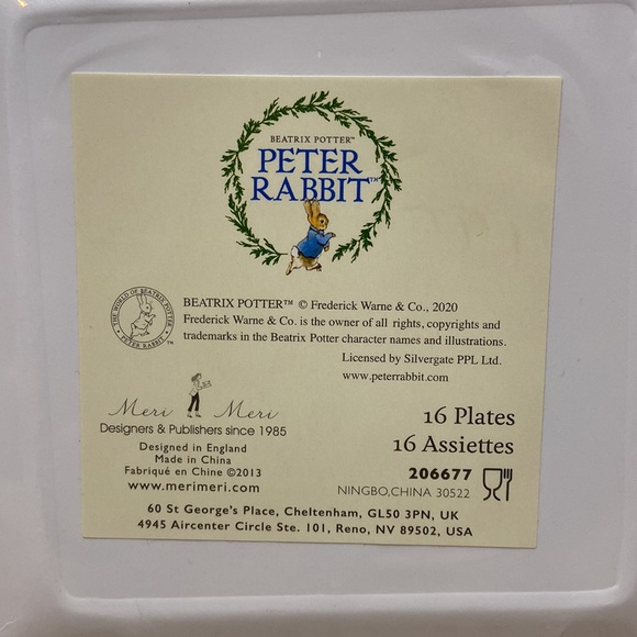 Beatrix Potter Peter Rabbit Paper Plate Set - Picture 7 of 9